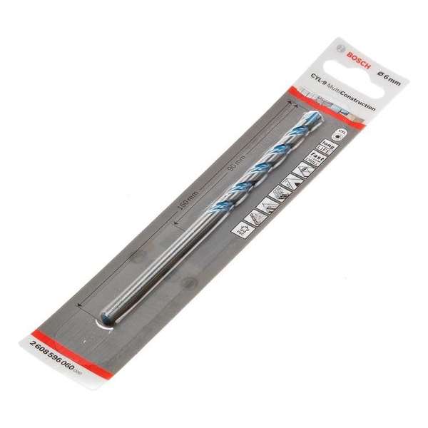 Bosch Multiconstructionboor CYL-9 diameter 6 x 150/ 90mm Bosch Multiconstructionboor CYL-9 diameter 6 x 150/ 90mm