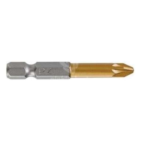 Bit PZ 2, 50mm S2 TIN, 1 op een blister Bit PZ 2, 50mm S2 TIN, 1 op een blister