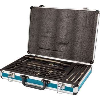 SDS-PLUS boor-/beitelset 18-delig In aluminium koffer