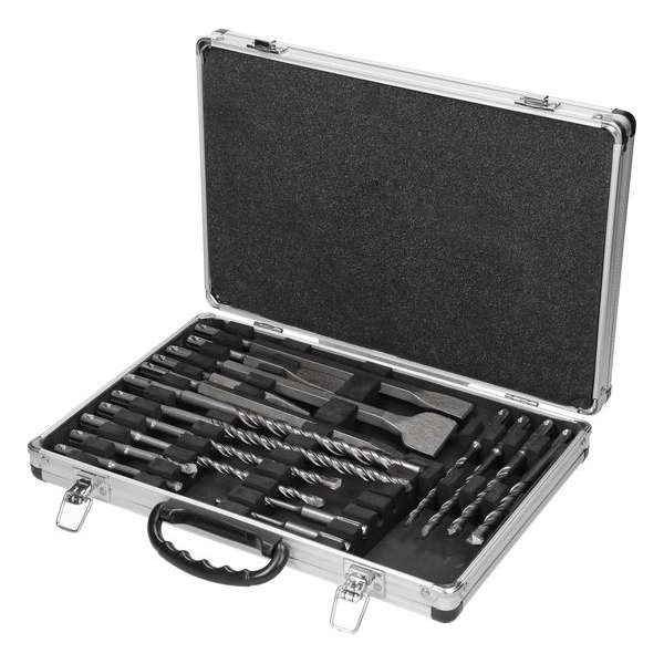 SDS-Plus beitelset 17 stuks, in aluminium koffer