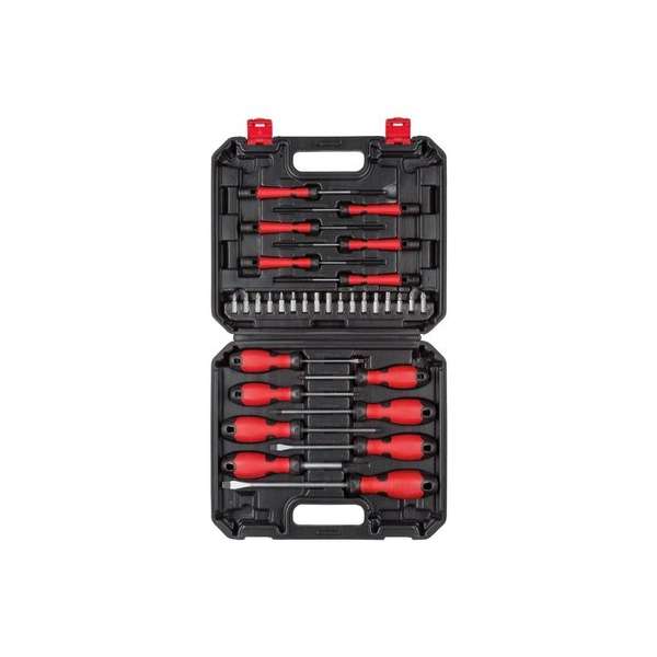 Parkside Schroevendraaierset - Gemaakt van hoogwaardig Cr-V, S2 en 40Cr-staal - Complete 32-delige set met softgrip-grepen