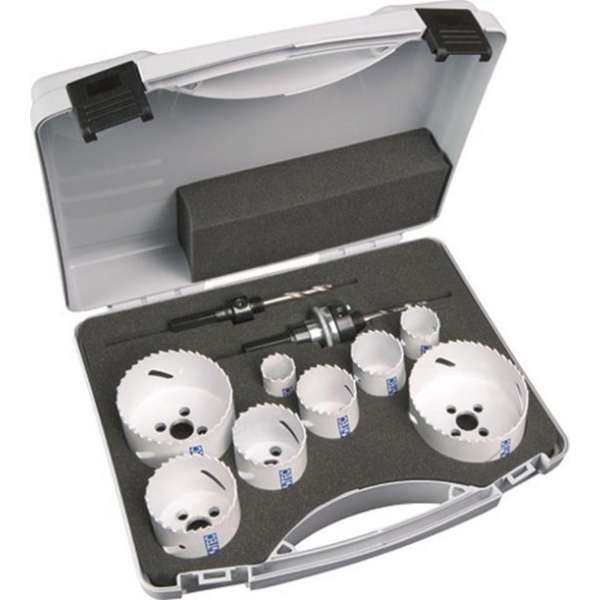 Gatzagenset Bi-metaal 10 delig 22mm t/m 76mm Gatzagenset Bi-metaal 10 delig 22mm t/m 76mm