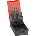 Spiraalborenset Type N, profielgeslepen HSS DIN 338 1-13,0mm In kunststofkoffer 25