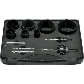 Gatzagen-set voor elektriciëns HSS-Bi 22-68mm In kunststofkoffer, 11-delig