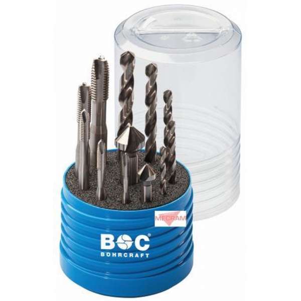 Bohrcraft set met tappen, boren & verzinkfrezen Bohrcraft set met tappen, boren & verzinkfrezen