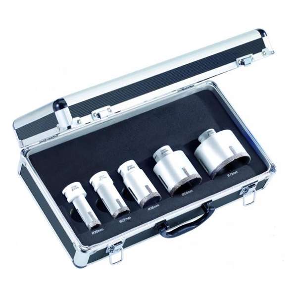 Carat EHSSET02NF Diamantdroogboorset voor tegels en natuursteen - 20 / 27 / 35 / 55 / 72 mm Carat EHSSET02NF Diamantdroogboorset voor tegels en natuursteen - 20 / 27 / 35 / 55 / 72 mm