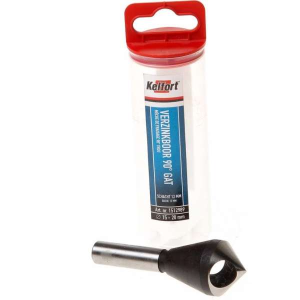Verzinkboor HSS schuin gat vreesdiameter 15-20 x schachtdiameter 12mm Verzinkboor HSS schuin gat vreesdiameter 15-20 x schachtdiameter 12mm