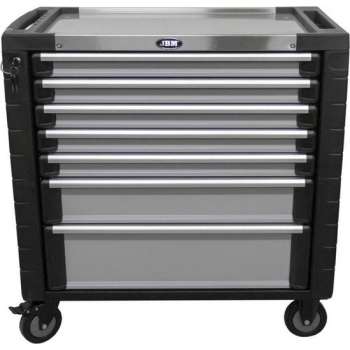 JBM Tools | GEREEDSCHAPSWAGEN MET OMVALBEVEILIGING SYSTEEM, XL- GRIJS - LEEG