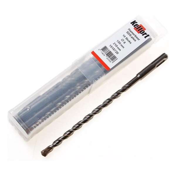 Hamerboor SDS-plus tenpack diameter 8 x 210/150mm Hamerboor SDS-plus tenpack diameter 8 x 210/150mm