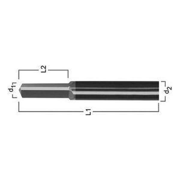 Tap-verwijder-boor VHM M 6 Z3 FORMAT