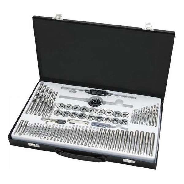 Autojack Professionele Metrische Tap & Snijplaten set 76-delig TDS76 Autojack Professionele Metrische Tap & Snijplaten set 76-delig TDS76