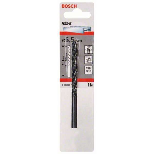 Bosch - Metaalboren HSS-R, DIN 338 6,5 x 63 x 101 mm Bosch - Metaalboren HSS-R, DIN 338 6,5 x 63 x 101 mm
