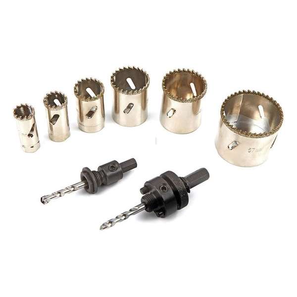 HBM 11 Delige Professionele Diamant Gatenzaag set 19 - 57 mm HBM 11 Delige Professionele Diamant Gatenzaag set 19 - 57 mm