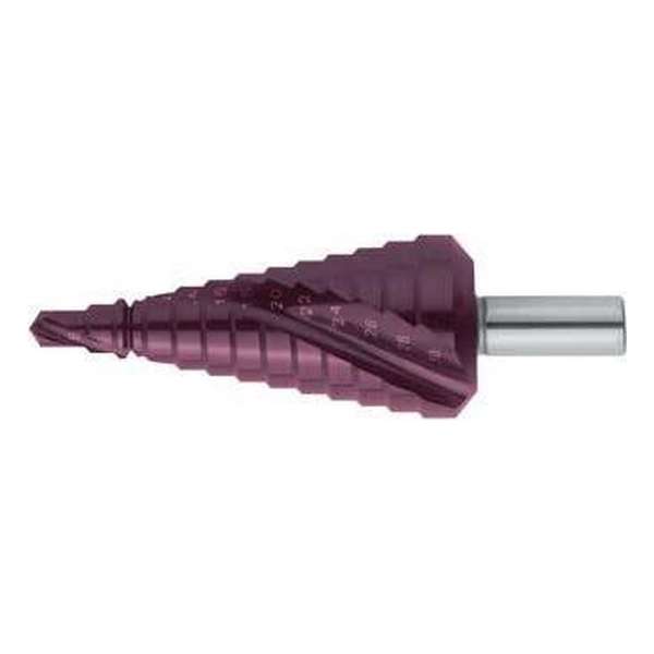Trapboren spiraalgegroefd HSS TiAIN 7-40,50mm FORMAT Trapboren spiraalgegroefd HSS TiAIN 7-40,50mm FORMAT
