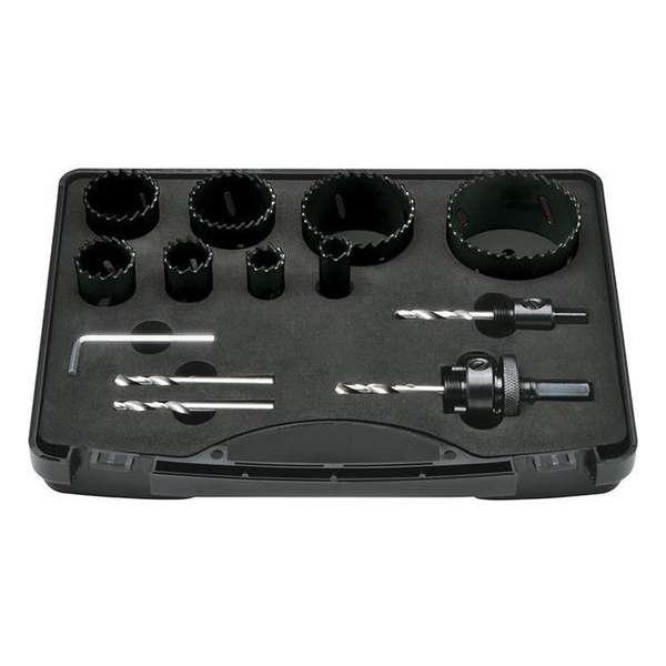 Gatzagen-set voor installateurs HSS-Bi 16-67mm In kunststofkoffer, 12-delig
