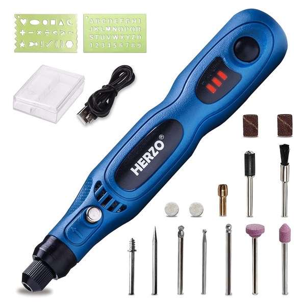 HERZO Draadloze accu multitool – Incl accessoires en oplaadkabel HERZO Draadloze accu multitool – Incl accessoires en oplaadkabel