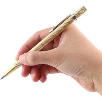 Multifunctionele Graveerpen - Gouden Graveer Pen Voor Graveren Van Metaal - Glas - Hout - Leer - Plastic