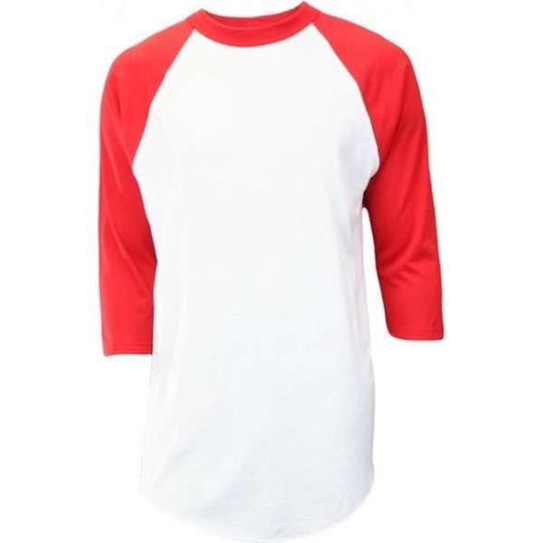 Soffe - Honkbal - Honkbalshirt - Heren - Dames - ¾ mouw - Rood - Medium Soffe - Honkbal - Honkbalshirt - Heren - Dames - ¾ mouw - Rood - Medium