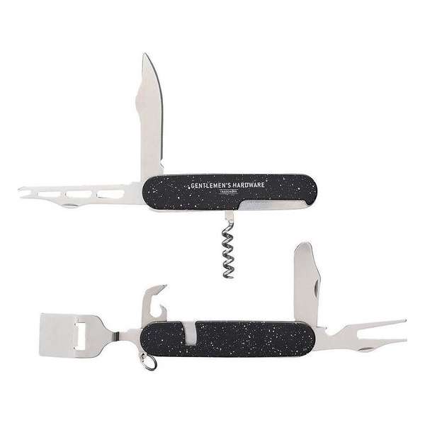 Gentlemen's Hardware Multitool Kaas & Wijn 11 Cm Rvs Zwart 2-delig Gentlemen's Hardware Multitool Kaas & Wijn 11 Cm Rvs Zwart 2-delig