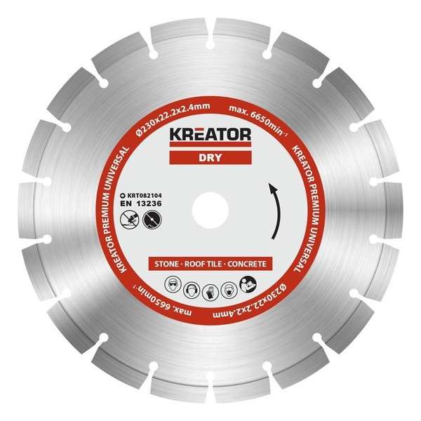 Kreator KRT082104 Diamantschijven set – Ø230MM – universeel Kreator KRT082104 Diamantschijven set – Ø230MM – universeel