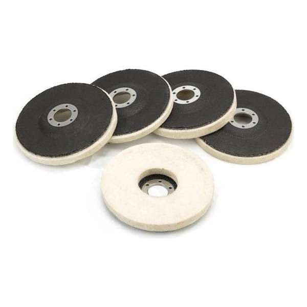Westfalia Polijstschijven set vilt 125 mm/22,23 mm 5-delig Westfalia Polijstschijven set vilt 125 mm/22,23 mm 5-delig