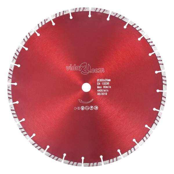 Diamantzaagblad met turbo 350 mm staal Diamantzaagblad met turbo 350 mm staal