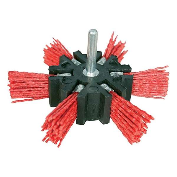 Silverline Nylon Schuurborstel - 6mm. Aansluiting - 100 mm. - Grof