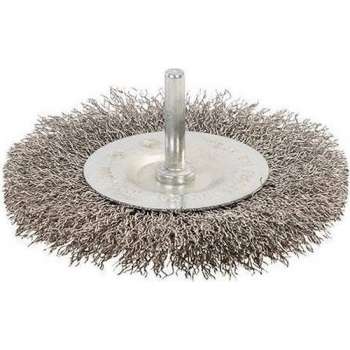 Silverline Staalborstel wiel, roestvrijstaal 100 mm.