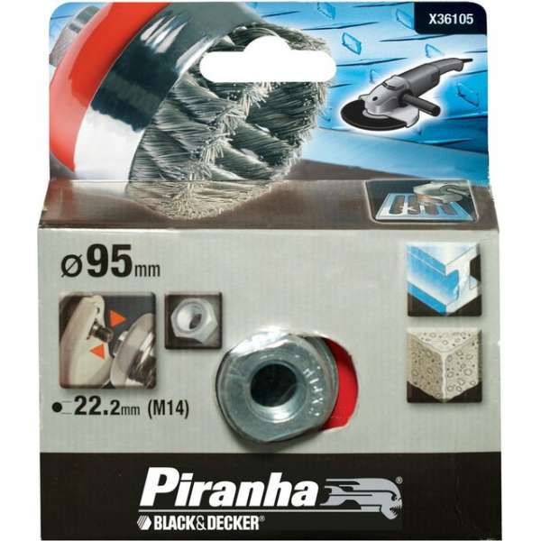 Piranha - Komstaaldraadborstel - M14 - 100 mm - X36105 Piranha - Komstaaldraadborstel - M14 - 100 mm - X36105