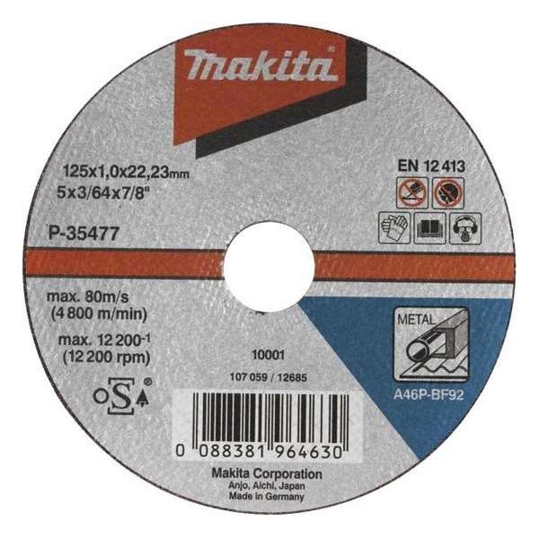 Makita A-85335 Doorslijpschijf 230x2,5x22,23mm staal Makita A-85335 Doorslijpschijf 230x2,5x22,23mm staal