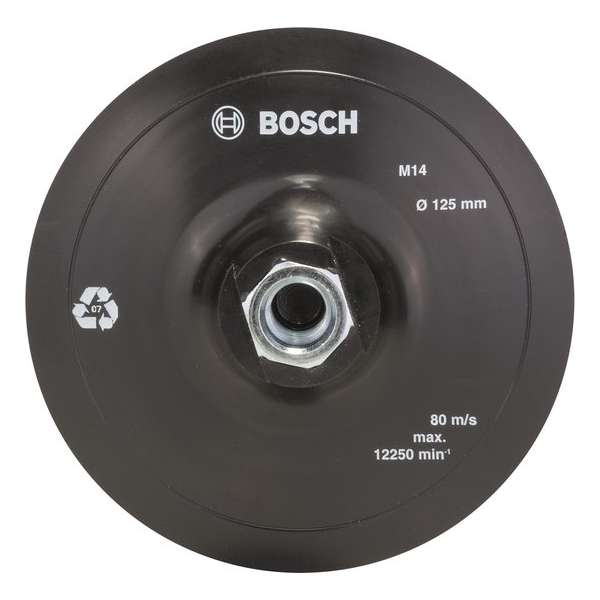 Bosch Rubber schuurschijf voor haakse slijpmachines, klithechtsysteem, 125 mm 125 mm Bosch Rubber schuurschijf voor haakse slijpmachines, klithechtsysteem, 125 mm 125 mm