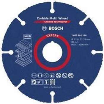 Bosch Accessories EXPERT Carbide Multi Wheel 2608901188 Doorslijpschijf recht 1 stuks 115 mm 22.23 mm 1 stuk(s)