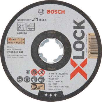 Bosch Doorslijpschijf Xlock Inox stan 125x1x22