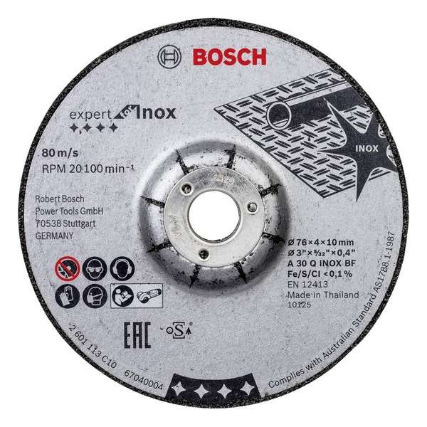 Bosch slijpschijf 76x4x10mm Expert for Inox Bosch slijpschijf 76x4x10mm Expert for Inox