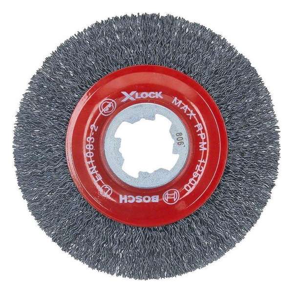 Bosch 2608620732 X-Lock Kegelborstel met gegolfde draad - Staal - 0,3 x 115mm Bosch 2608620732 X-Lock Kegelborstel met gegolfde draad - Staal - 0,3 x 115mm