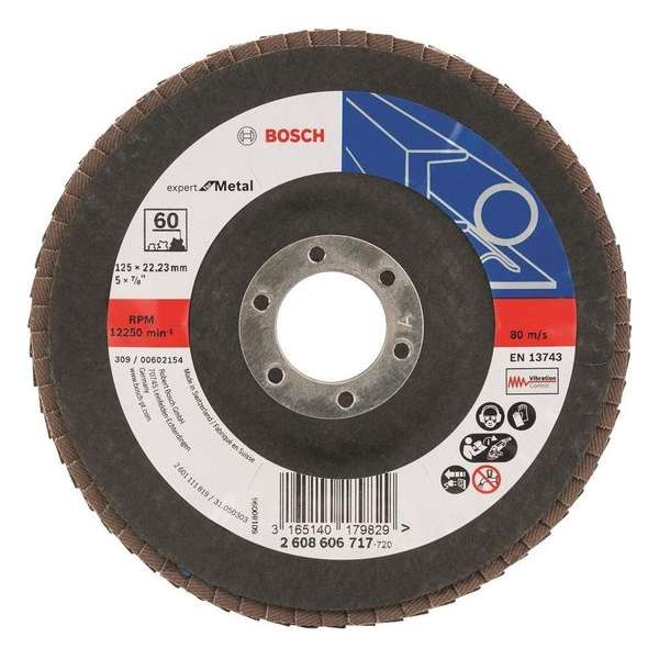 Bosch - Lamellenschuurschijf 125 mm, 22,23 mm, 60 Bosch - Lamellenschuurschijf 125 mm, 22,23 mm, 60