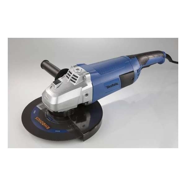 Westfalia Tweehandige haakse slijper met zachte aanloop, 2600 Watt , 230 mm Westfalia Tweehandige haakse slijper met zachte aanloop, 2600 Watt , 230 mm