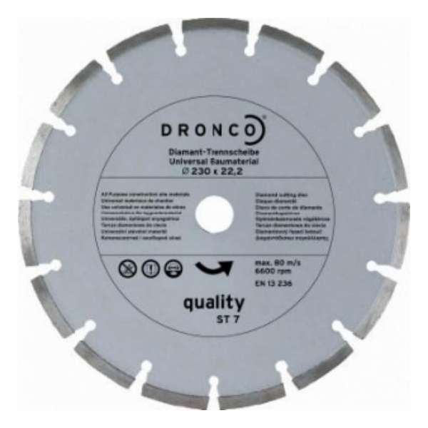 Dronco Diamantschijf 115mm universeel gesegmenteerd Quality ST7 4110485 Dronco Diamantschijf 115mm universeel gesegmenteerd Quality ST7 4110485