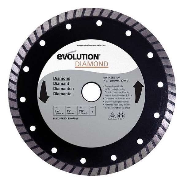 EVOLUTION - Evolution Rage diamant zaagblad 185 mm - DIA 185 MM - DIAMOND EVOLUTION - Evolution Rage diamant zaagblad 185 mm - DIA 185 MM - DIAMOND