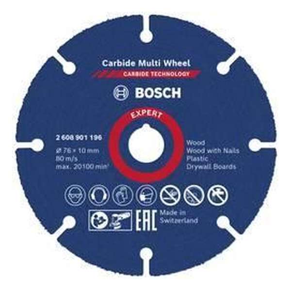 Bosch Accessories EXPERT Carbide Multi Wheel 2608901196 Doorslijpschijf recht 1 stuks 76 mm 10 mm 1 stuk(s)