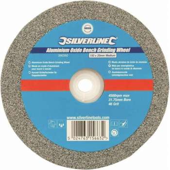 Silverline Aluminiumoxide tafelslijpmachine wiel 150 x 20 mm Medium