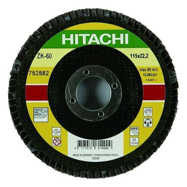 Hikoki Hitachi Lamellenschijf diameter 125mm K60 Hikoki Hitachi Lamellenschijf diameter 125mm K60