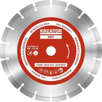 Kreator  KRT080102 Diamantschijven set – Ø230MM – universeel – 3 stuks