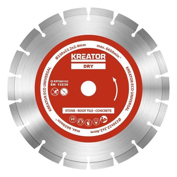 Kreator KRT080102 Diamantschijven set – Ø230MM – universeel – 3 stuks Kreator KRT080102 Diamantschijven set – Ø230MM – universeel – 3 stuks