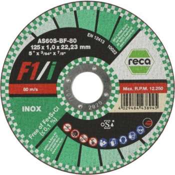 Reca Doorslijpschijf F1/i 180x1,6 mm - recht - RVS (25 stuks)