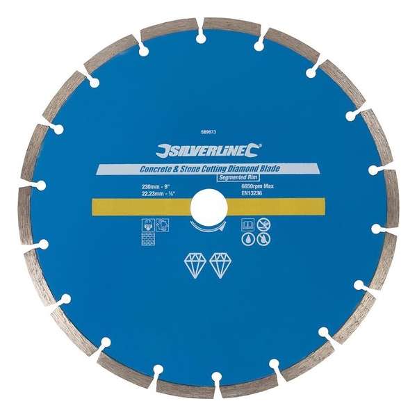 Silverline 589673 Diamantzaagblad - 230 x 22,23 mm - Beton/Steen Silverline 589673 Diamantzaagblad - 230 x 22,23 mm - Beton/Steen
