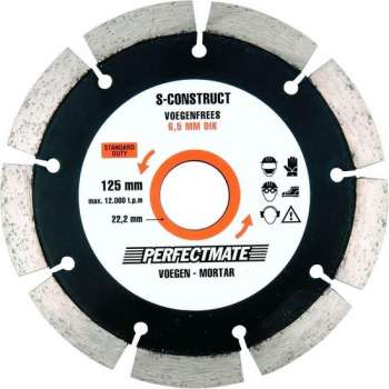 InterDynamics Diamantzaag Perfectmate voegenfrees 125mm x 6.5mm