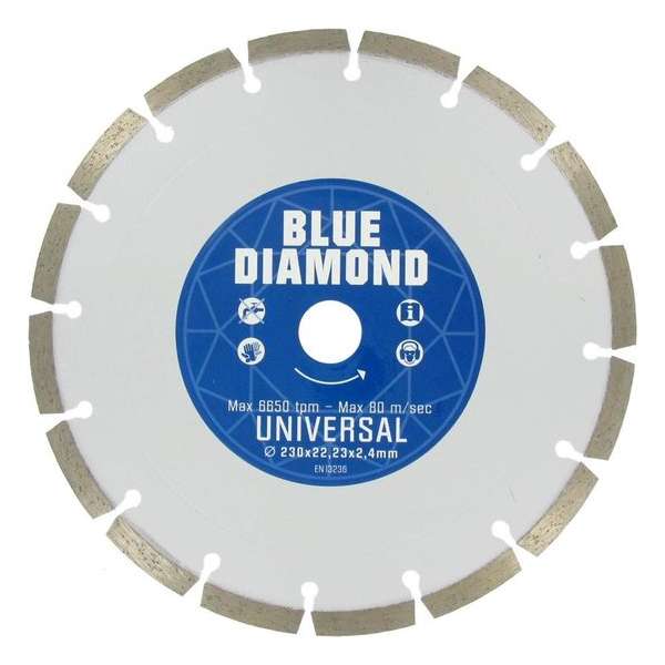 Carat BLUE DIAMOND diamantdroogzaag - 125x22mm - universeel Carat BLUE DIAMOND diamantdroogzaag - 125x22mm - universeel