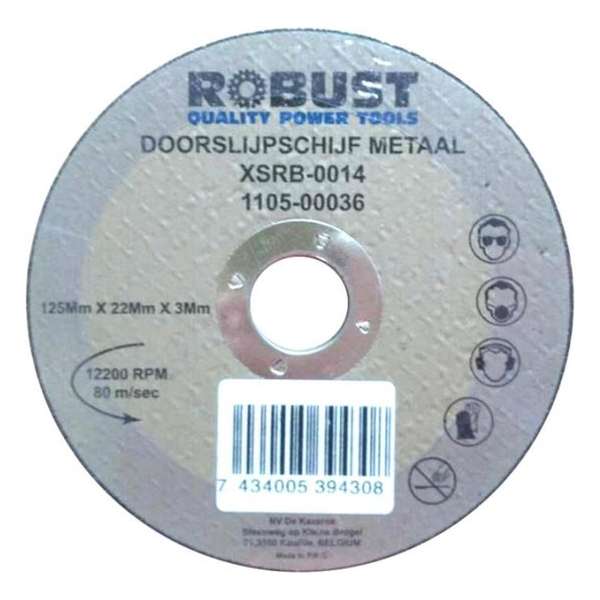 Doorslijpschijf Metaal Robust XSRB-0018 125Mm X 22Mm X 3Mm Set 5 Stuks Doorslijpschijf Metaal Robust XSRB-0018 125Mm X 22Mm X 3Mm Set 5 Stuks