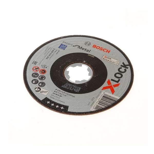 Bosch Doorslijpschijf Xlock metal exp.125x1.6x22 Bosch Doorslijpschijf Xlock metal exp.125x1.6x22